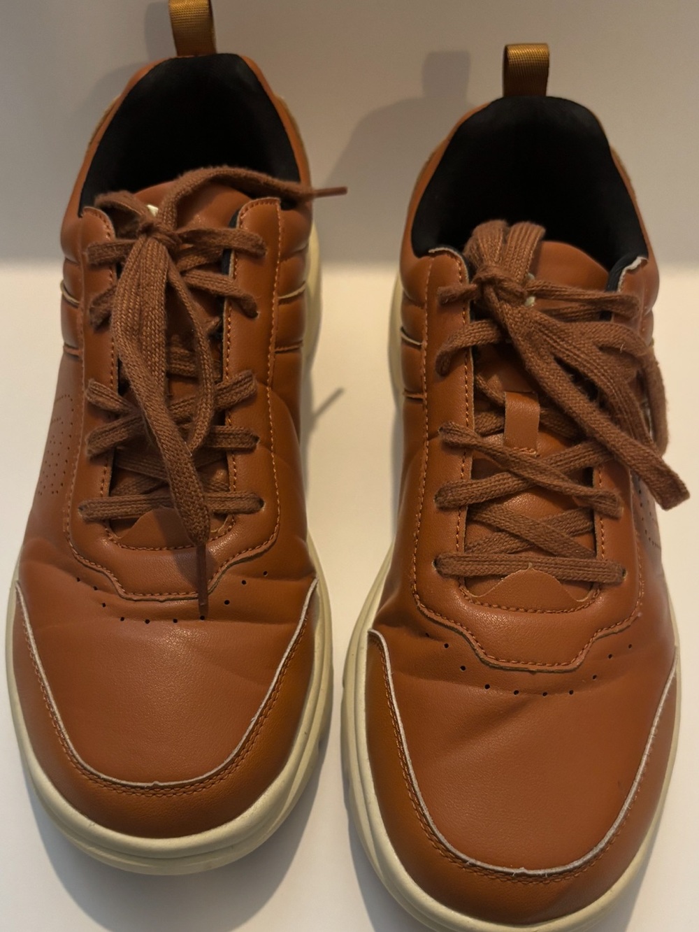 Sergio Tacchini Brown Low-Top Leather Sneakers